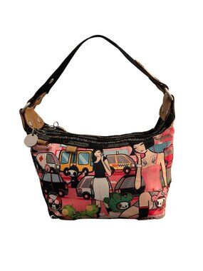 Tokidoki x LeSportsac Shoulder Bag Pink Anime Print Y2K Mini Hobo Rare